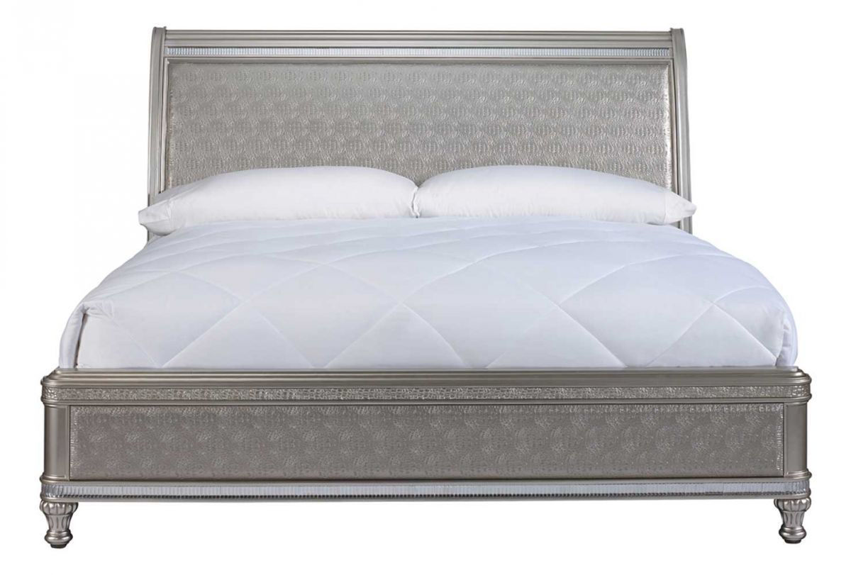 Silver Queen Sleigh Bed Bad Home, Silver Queen Bed Frame With Headboard