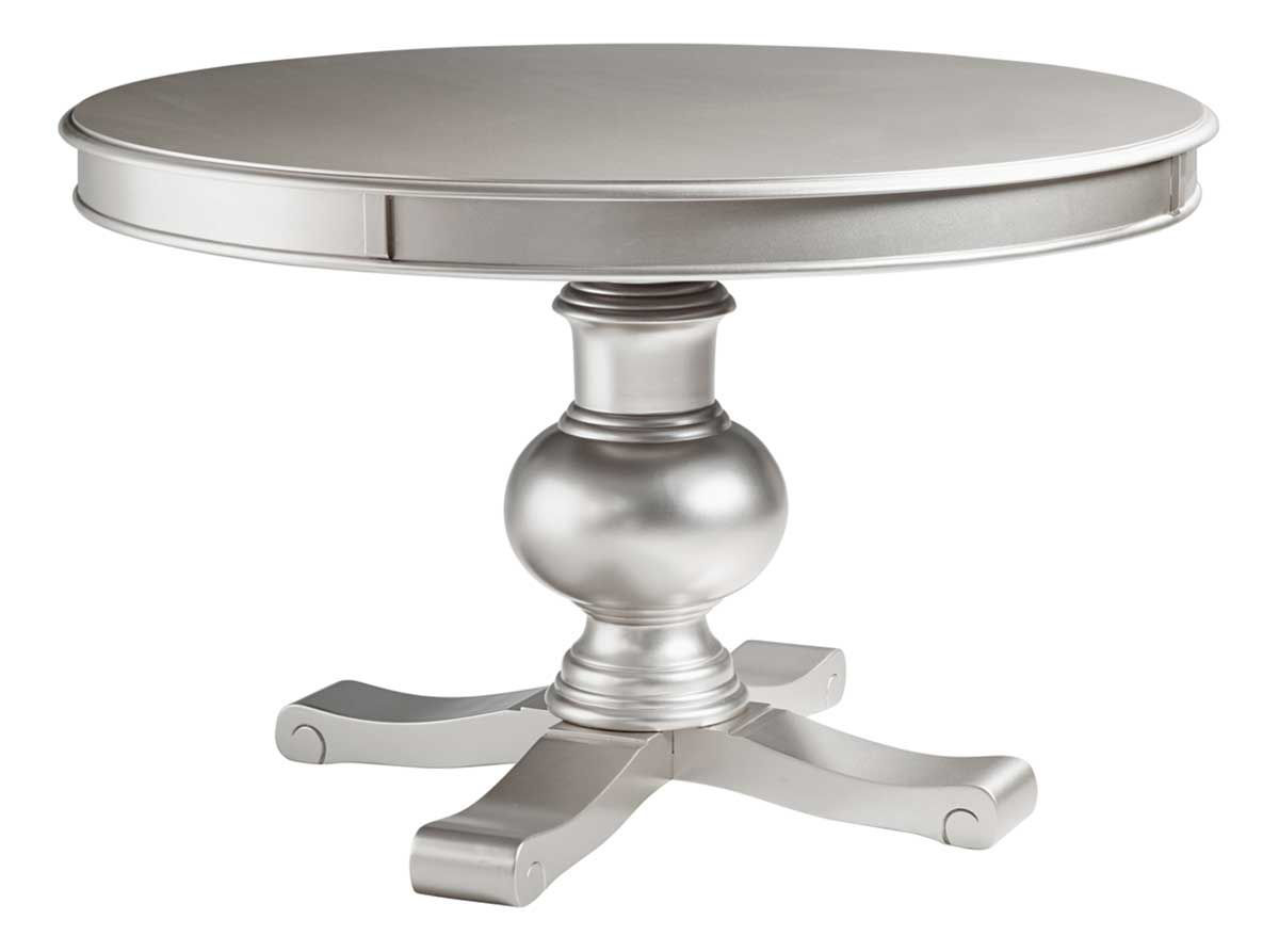 Silver Glam Round Dining Table Badcock Home Furniture More