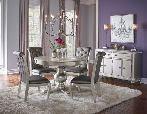 Picture of SILVER GLAM 5 PIECE DINING SET
