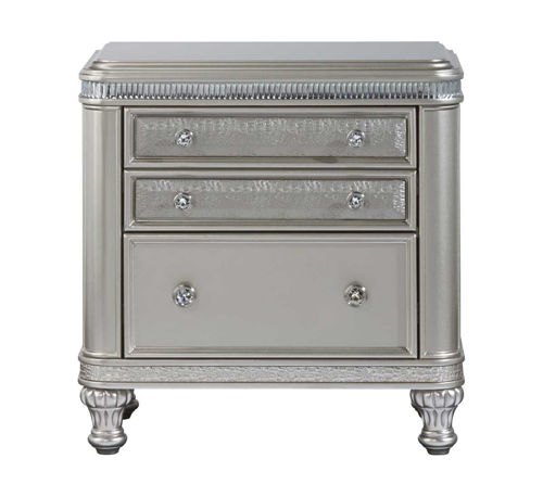 Silver Glam Chest Bad Home, White And Silver Dresser Nightstand