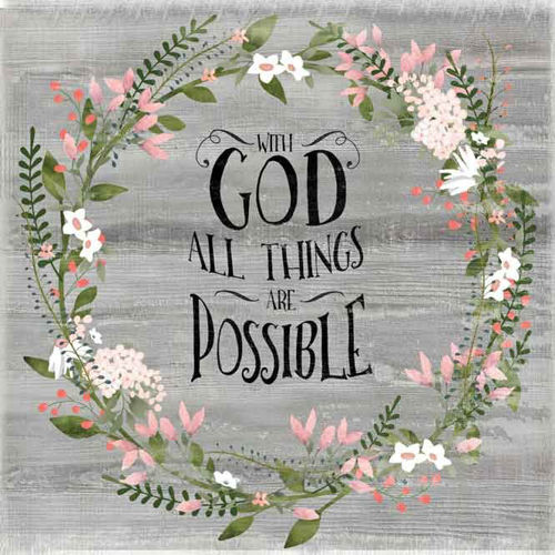 Picture of WITH GOD ALL THINGS WALL ART