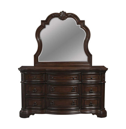 Bedroom Furniture Bad Home, Solid Dark Wood Dresser With Mirror