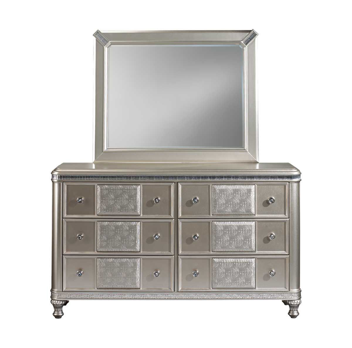 Silver Glam Dresser Mirror Badcock, Mirrored Drawer Knobs
