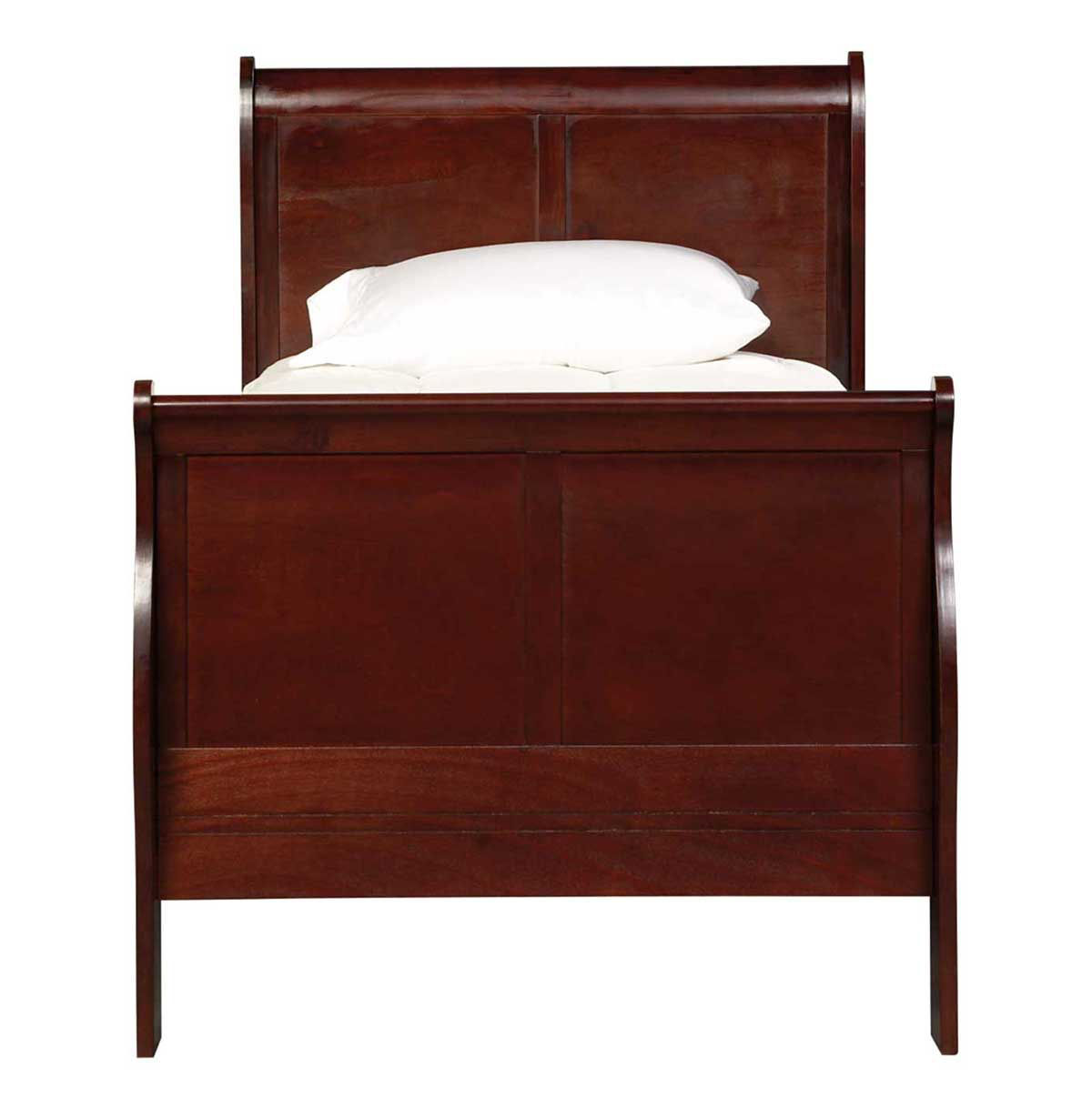 Lewiston Twin Sleigh Bed Bad Home, Cherry Twin Bed Frame