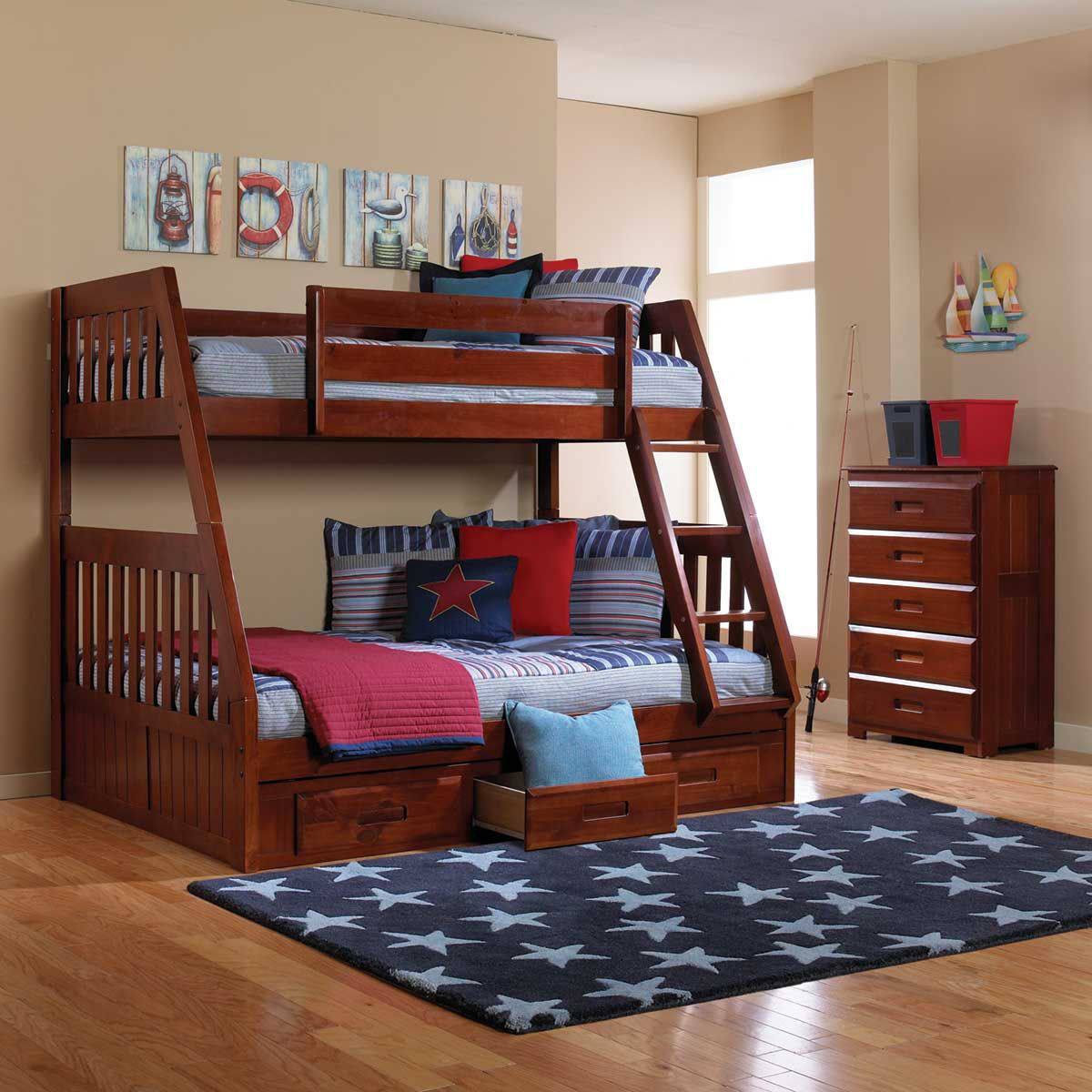 Forrester Twin Full Bunk Bed Bad, Twin Over Twin Bunk Beds With Storage