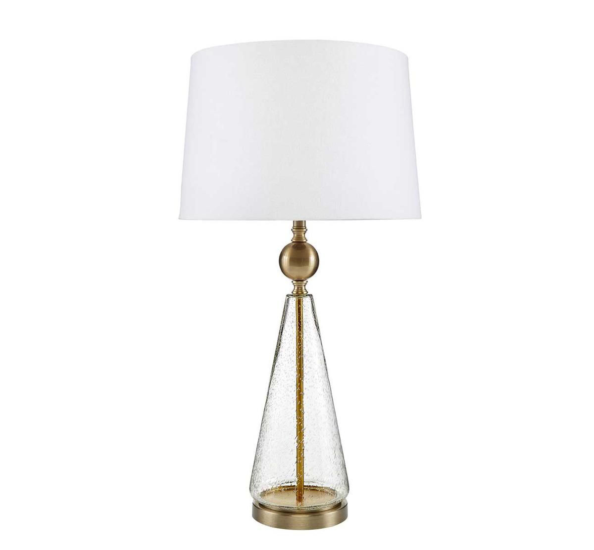 Picture of CASUAL CONTEMPORARY ANTIQUE BRASS/CLEAR LAMP