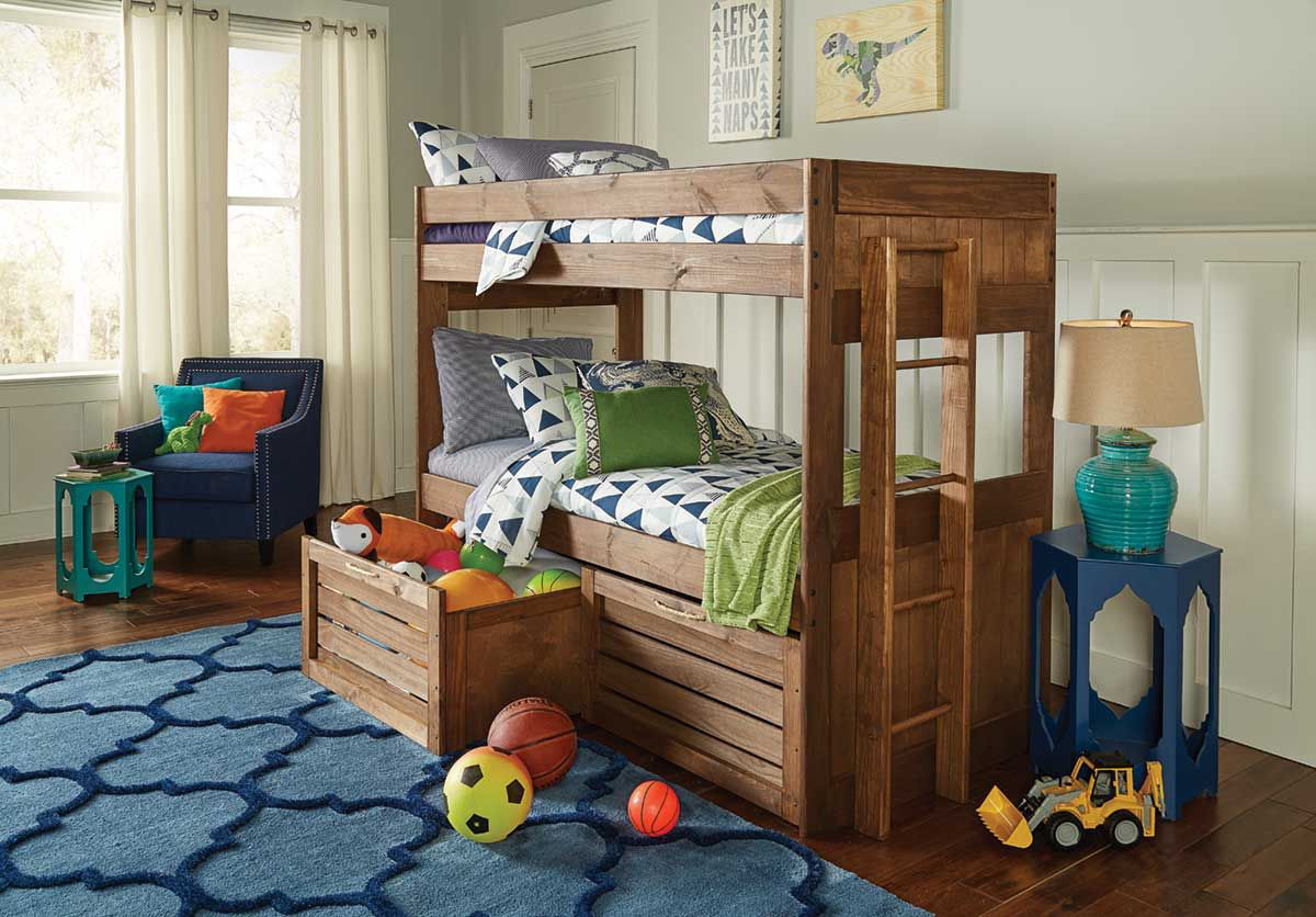 Baylee Twin Bunk Bed W Storage, Twin Bunk Beds With Drawers