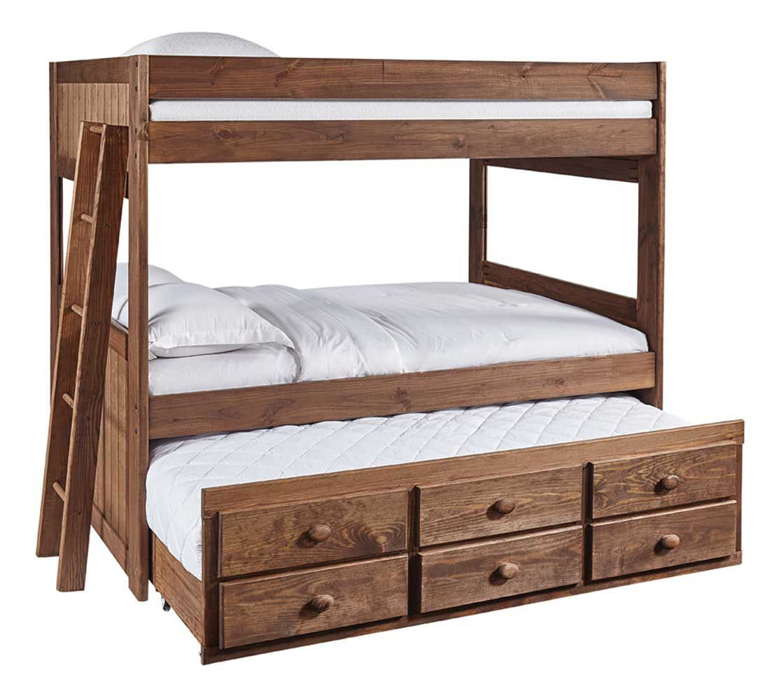 Baylee Full Bunk Bed W Trundle, Full Over Bunk Beds With Stairs
