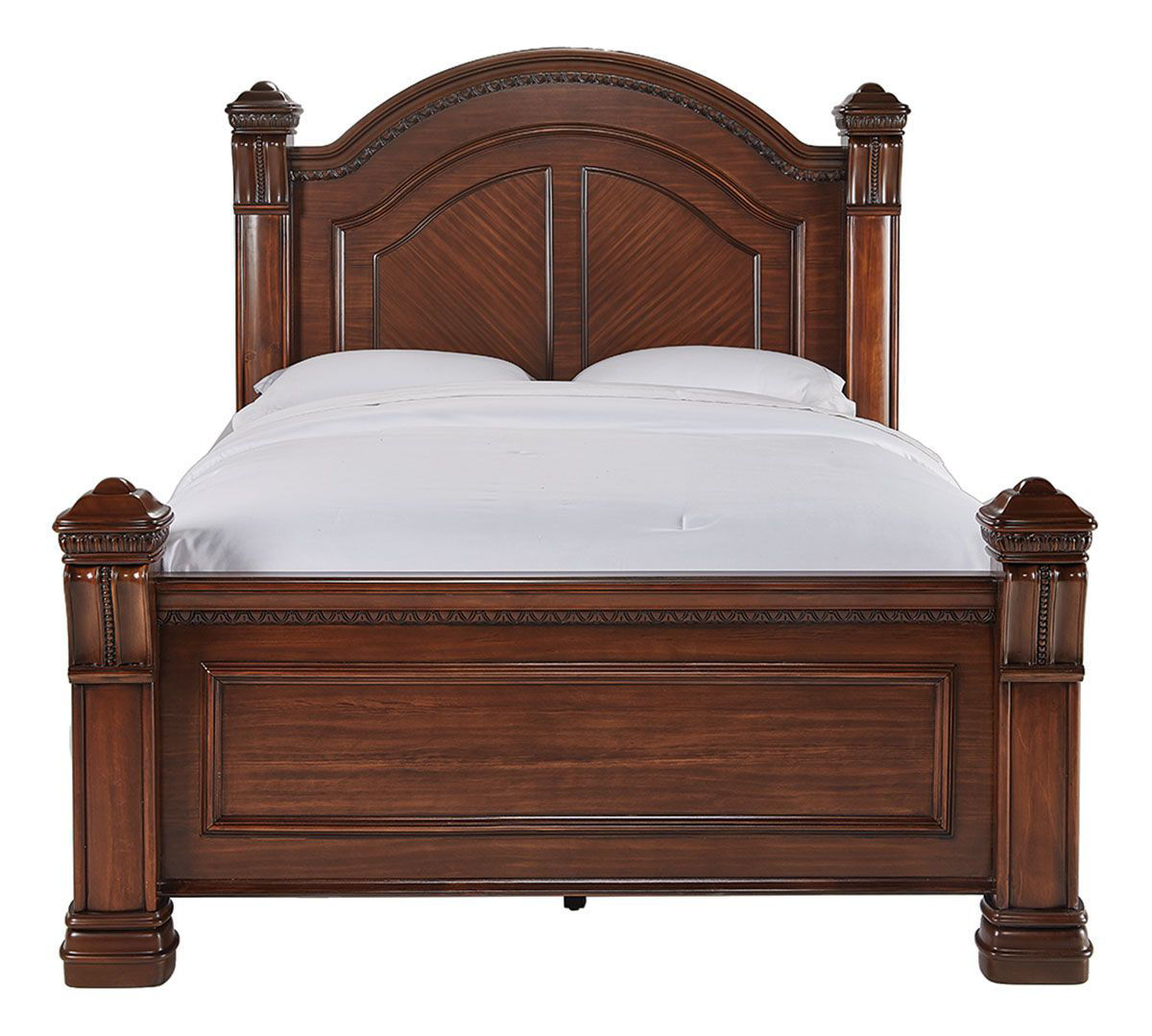 Belmont Complete King Bed Bad, Cherry King Headboard And Frame Set