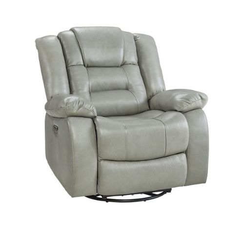 Picture of NEXUS GREY LEATHER DUAL POWER SWIVEL RECLINER