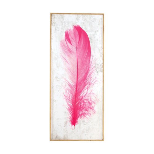 Picture of PINK/WHITE FEATHER WALL HANGING
