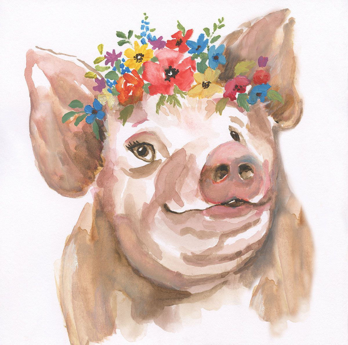 Picture of HAPPY PIG WALL ART