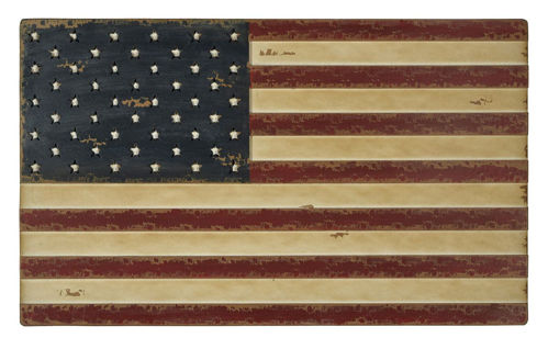 Picture of WOOD FLAG WALL HANGING