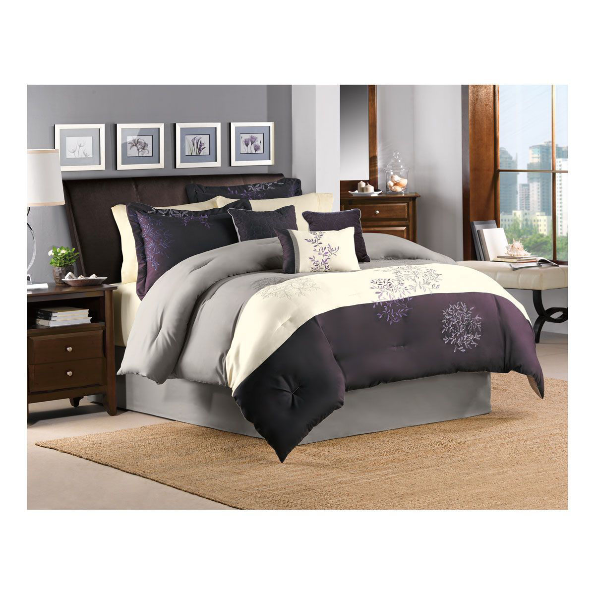 Picture of SOOTHING PURPLE 7 PIECE KING LINEN SET