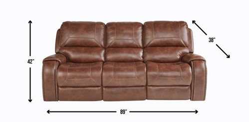 Living Room Sofas Bad Home, Nina Leather Dual Power Reclining Sofa