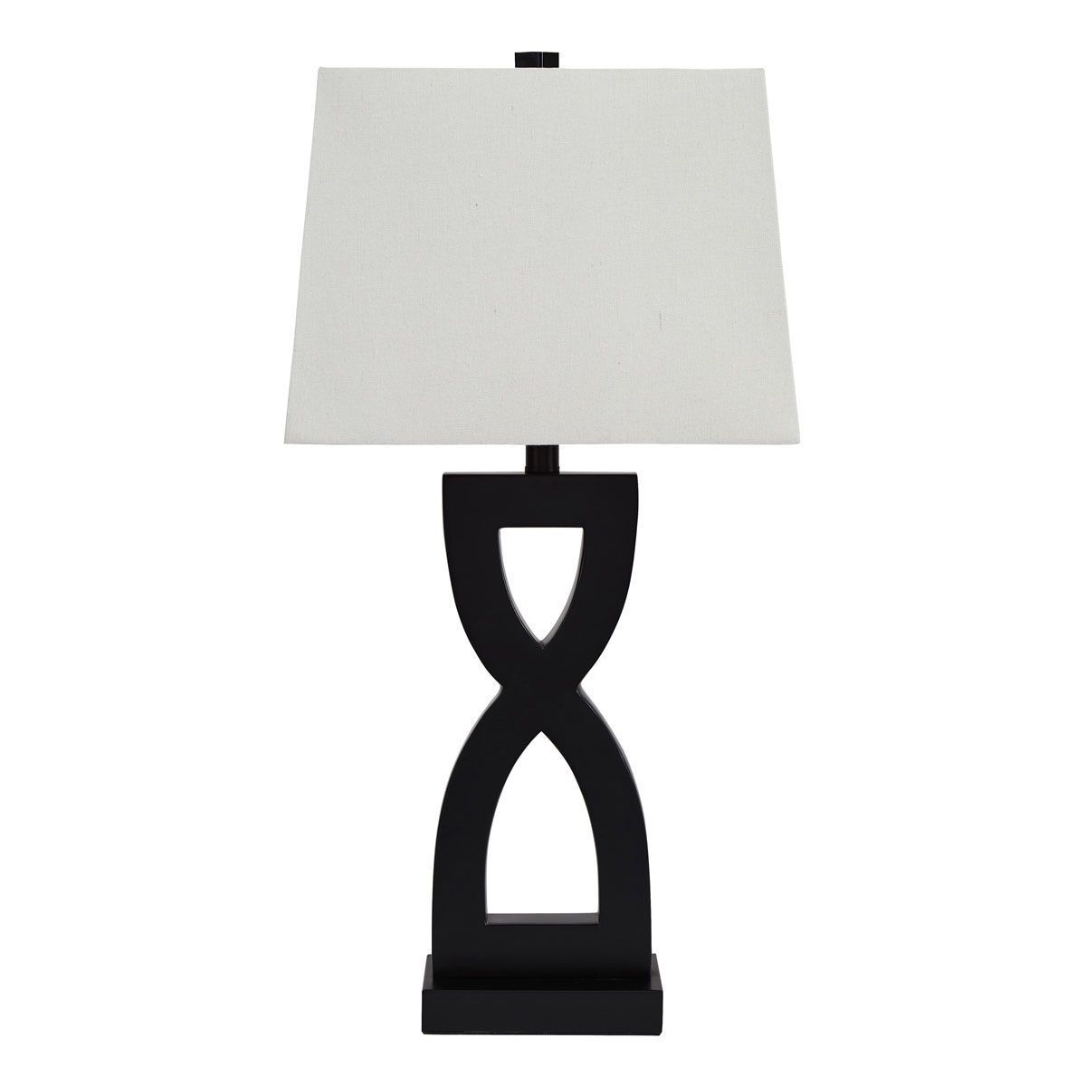 Picture of BLACK TWISTED TABLE LAMP PAIR