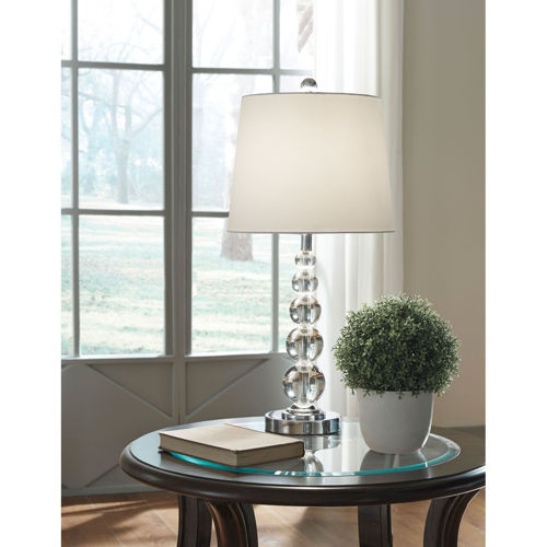 Picture of CRYSTAL GLOBE TABLE LAMP PAIR