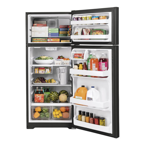 GE GTS18HGNRBB 17.5 Cu. ft. Black Top-Freezer Refrigerator