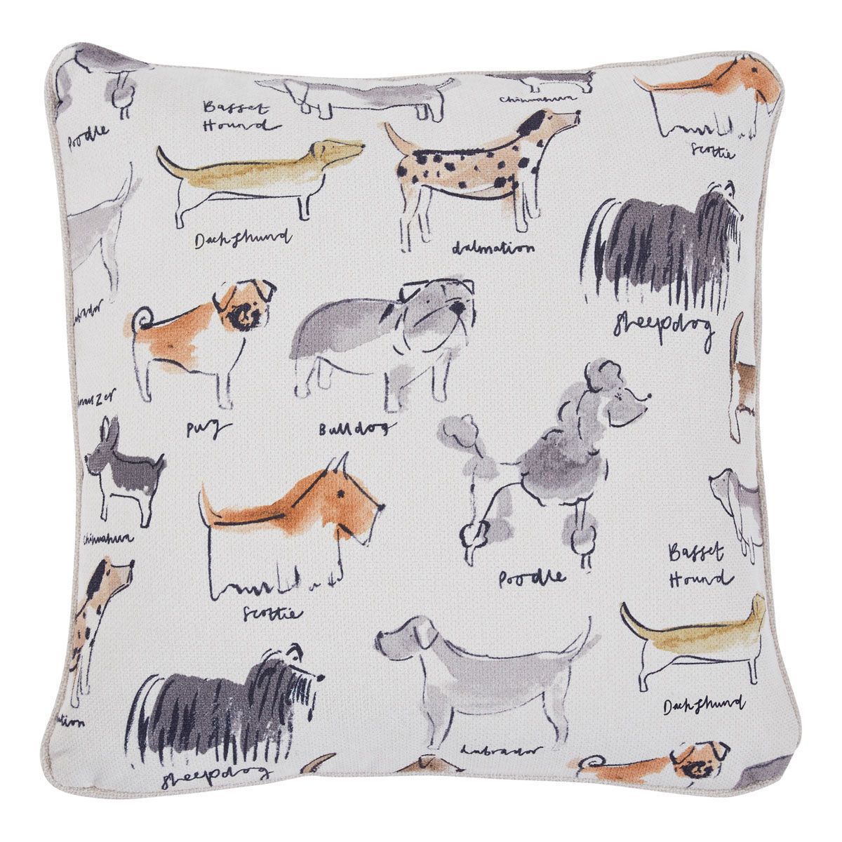 Picture of DOG PATTERN THROW PILLOW