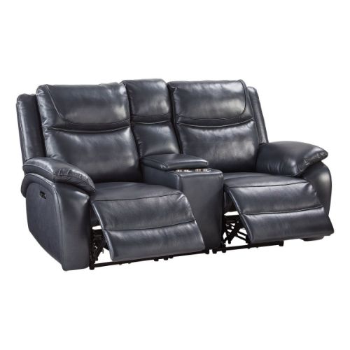 Picture of LENNOX LEATHER TRIPLE POWER RECLINING CONSOLE LOVESEAT