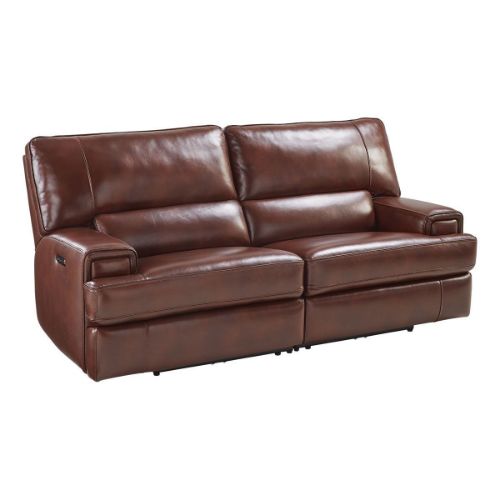 Picture of OXFORD LEATHER TRIPLE POWER RECLINING LOVESEAT