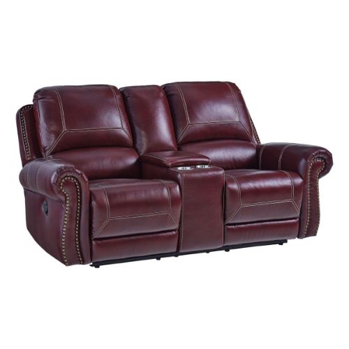 Picture of DUCHESS LEATHER MANUAL RECLINING CONSOLE LOVESEAT