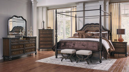 Picture of MARIBELLE 3 PC KING CANOPY BEDROOM GROUP