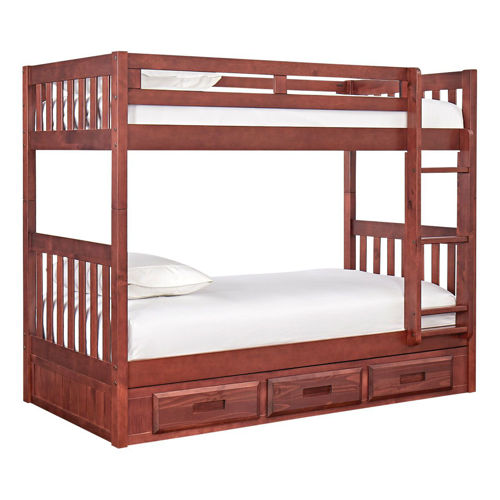 Picture of CHANDLER TWIN OVER TWIN BUNK BED W/TRUNDLE