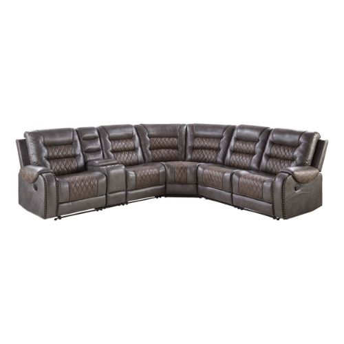 Picture of CONQUEST CHARCOAL 6PC MANUAL RECLINING SECTIONAL