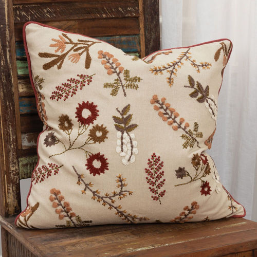 Picture of STITCHED FLORAL THROW PILLOW