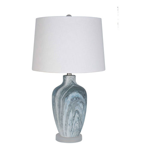 Picture of BLUE MINERAL SWIRL TABLE LAMP