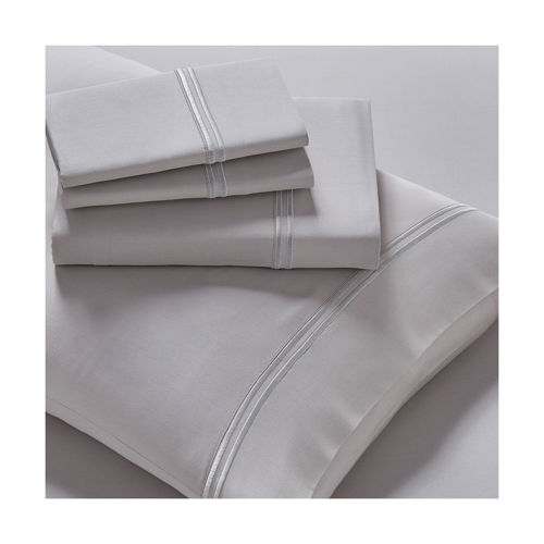 Picture of STANHOPE DOVE GREY TWIN SHEET SET
