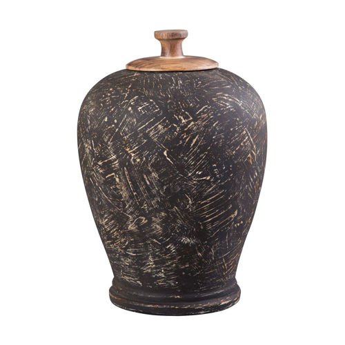 Picture of HANDCRAFTED TERRACOTTA JAR WITH LID