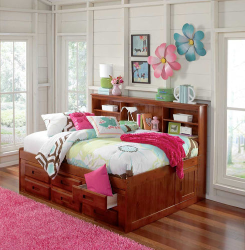 Picture of CHANDLER FULL BOOKCASE STORAGE DAYBED W/TRUNDLE