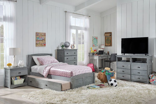 Picture of ASHBURY TWIN PLATFORM BED W/TRUNDLE