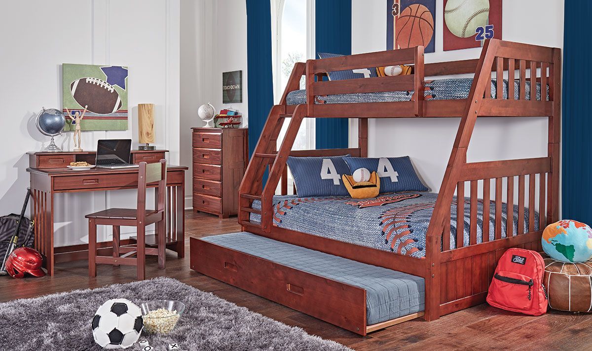 Picture of CHANDLER TWIN/FULL BUNK BED W/TRUNDLE
