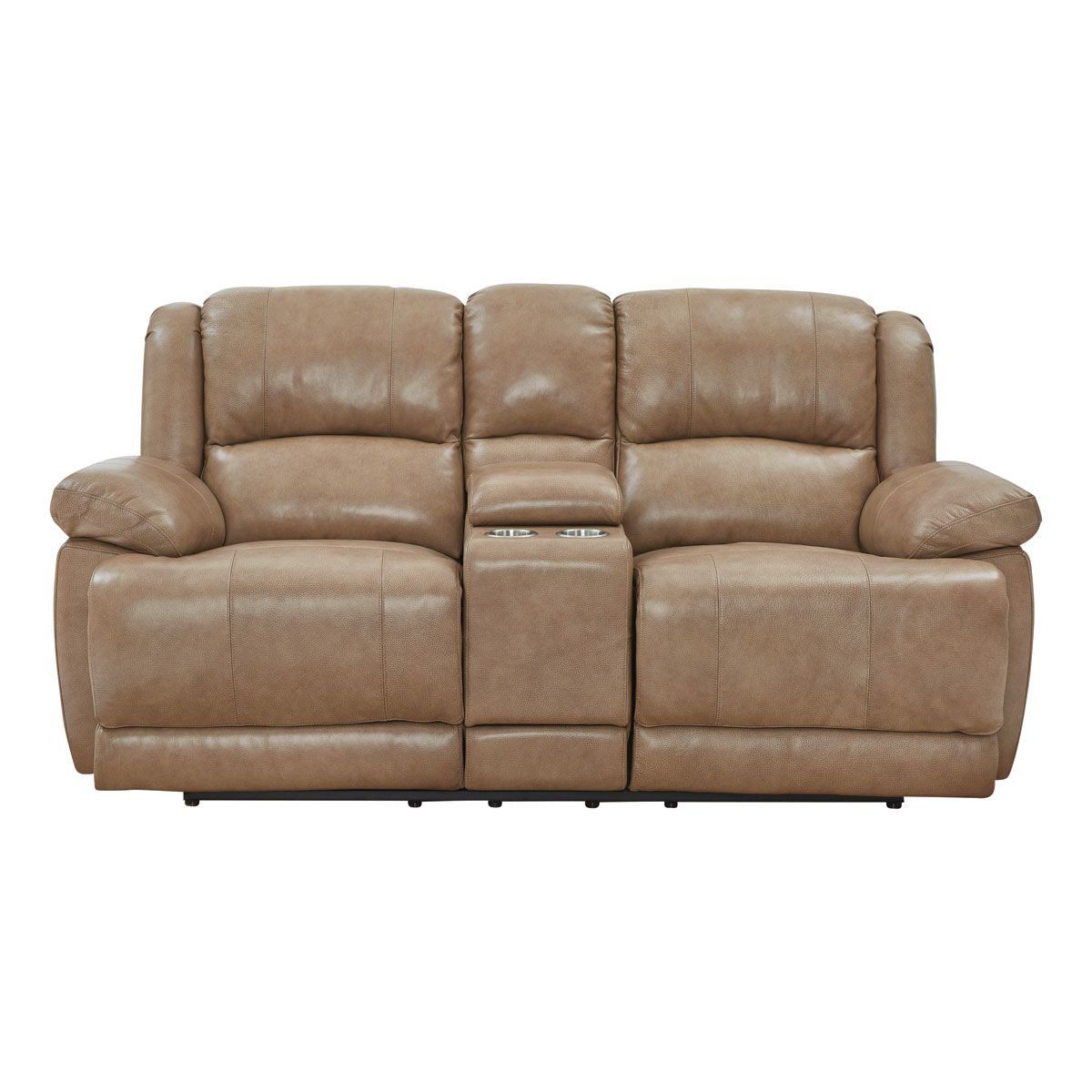 Picture of VICTOR LEATHER MANUAL RECLINING CONSOLE LOVESEAT