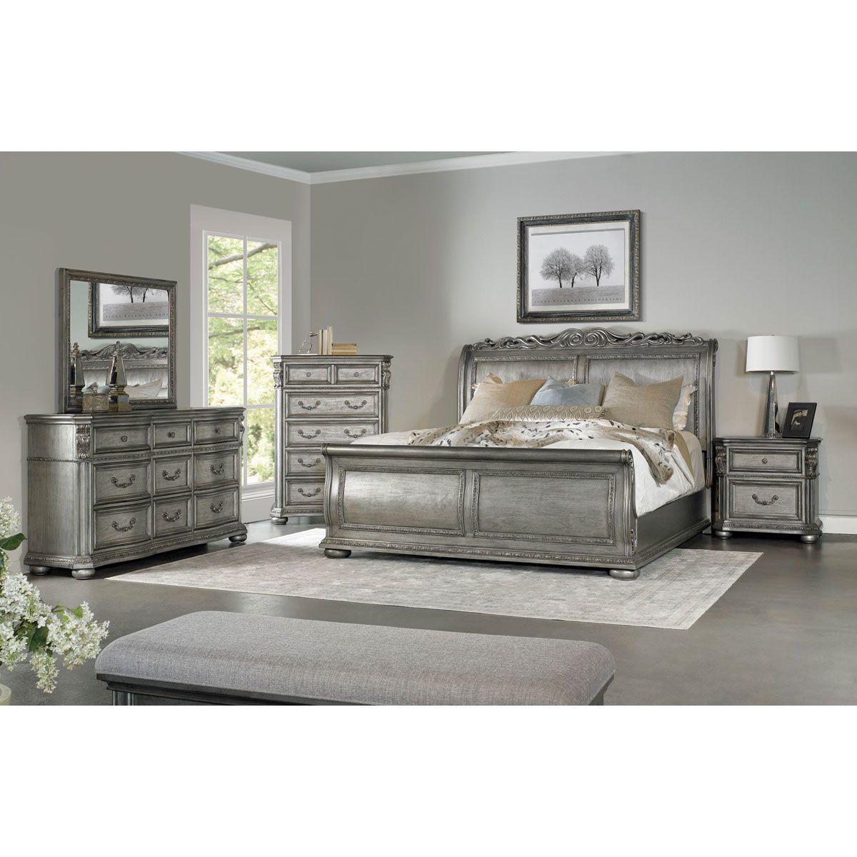 Picture of PLATINUM EMPIRE 3 PC KING BEDROOM SET