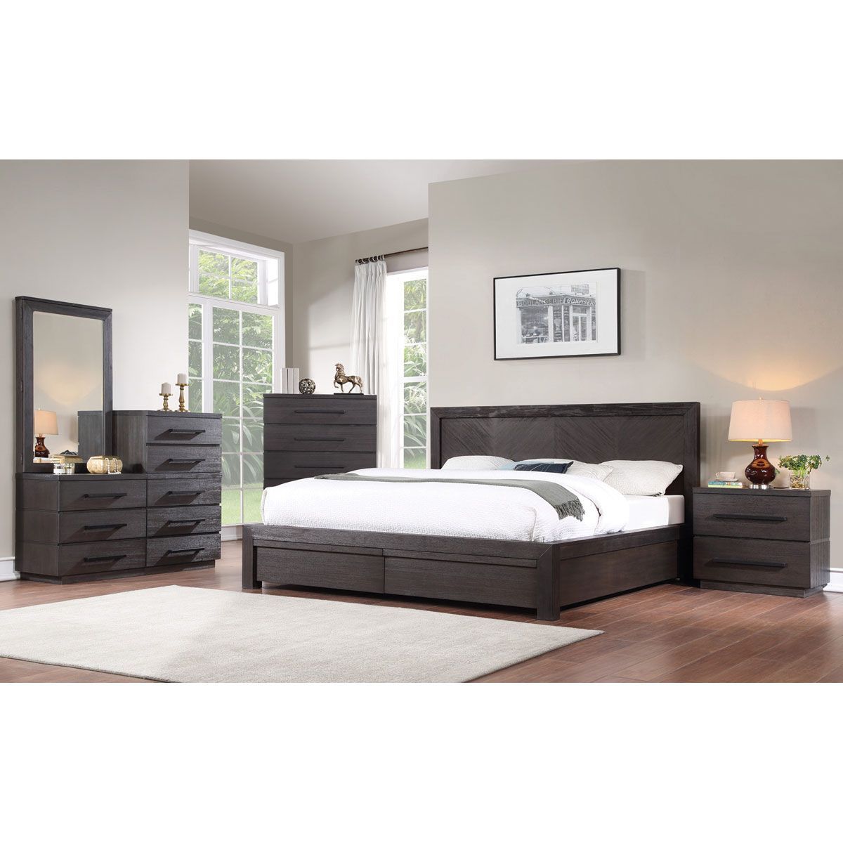 Picture of CALI 3 PC KING WITH CHESSER BEDROOM SET