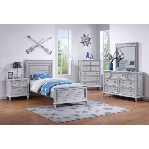 Picture of NANTUCKET GREY 3PC TWIN YOUTH BEDROOM GROUP