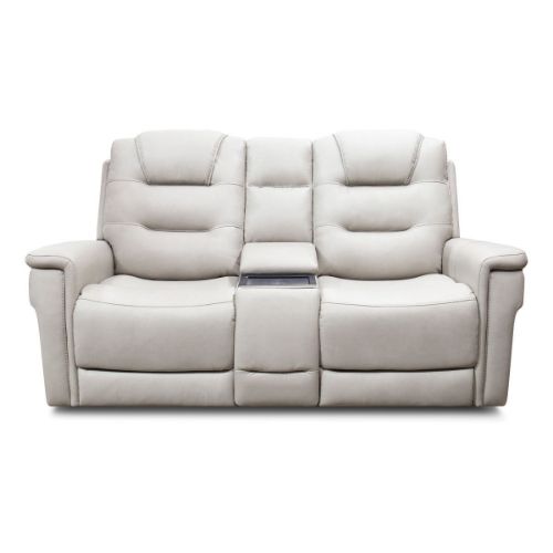 Picture of ARLO DOVE GREY TRIPLE POWER RECLINING CONSOLE LOVESEAT