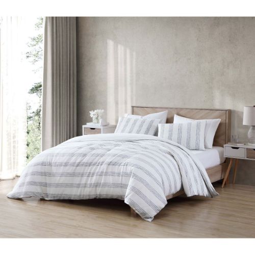 Picture of CARDIFF STRIPE 3 PC QUEEN COMFORTER SET