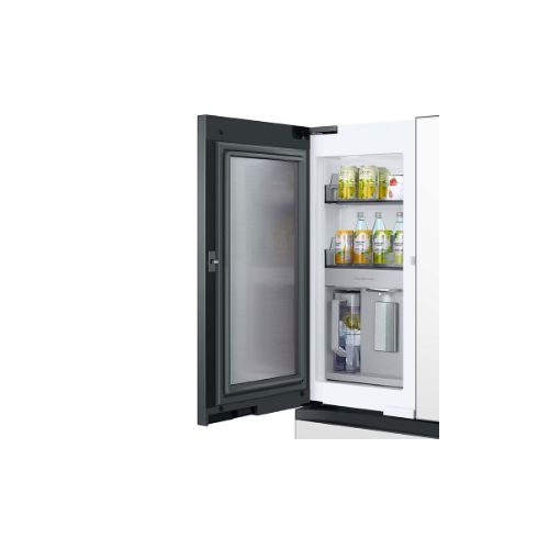 Picture of Samsung 29 cu. ft. Bespoke 4-Door French Door Refrigerator with Beverage Center™ in White Glass - RF29BB860012