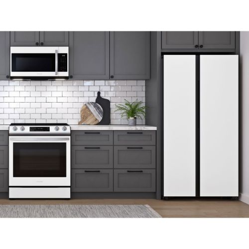 Picture of Samsung Bespoke 28-cu. ft. Smart Side-by-Side Refrigerator with Beverage Center in White Glass