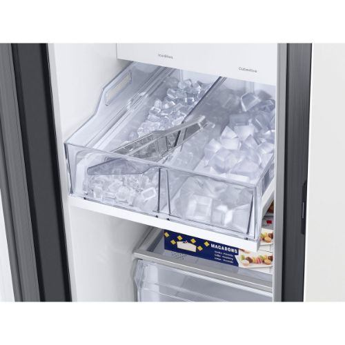 Picture of Samsung Bespoke 28-cu. ft. Smart Side-by-Side Refrigerator with Beverage Center in White Glass