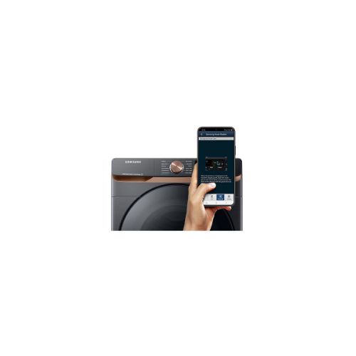 Picture of Samsung 5 cu. ft. Extra Large Capacity Smart Front Load Washer in Brushed Black with Super Speed Wash and Steam - WF50BG8300AV