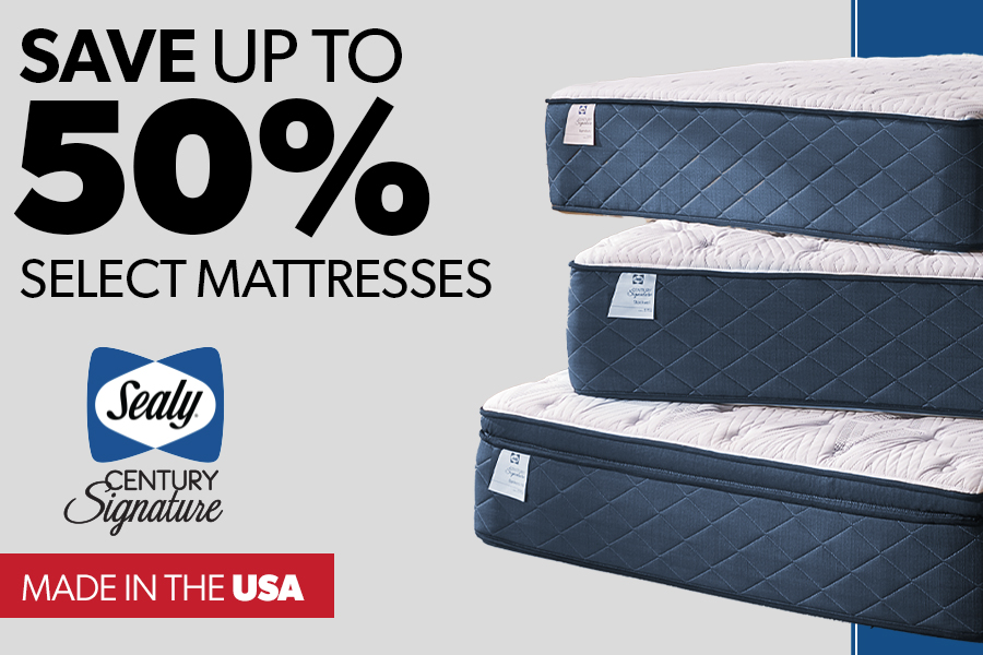 Save up to 50% on select mattresses